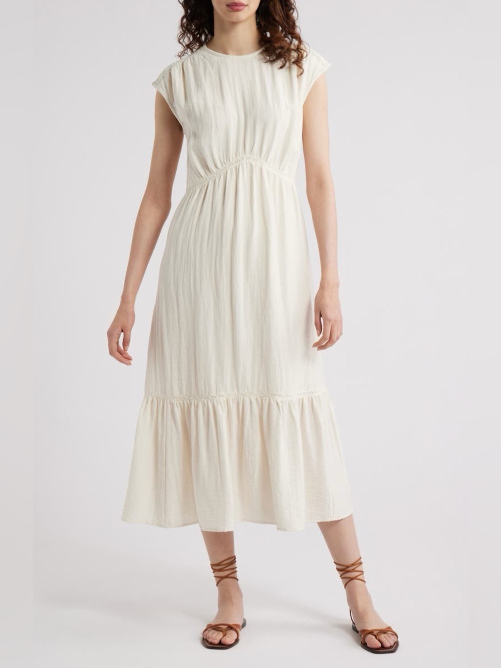 White Sleeveless Midi Dress by Nine West Plus Size XXL